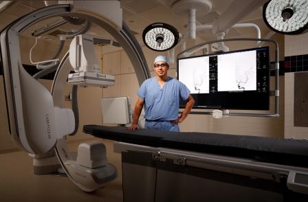 Physician in operating room